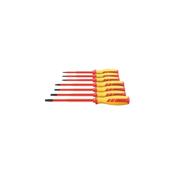 Screwdriver set for Torx fully insulated- Number of screwdrivers: 7